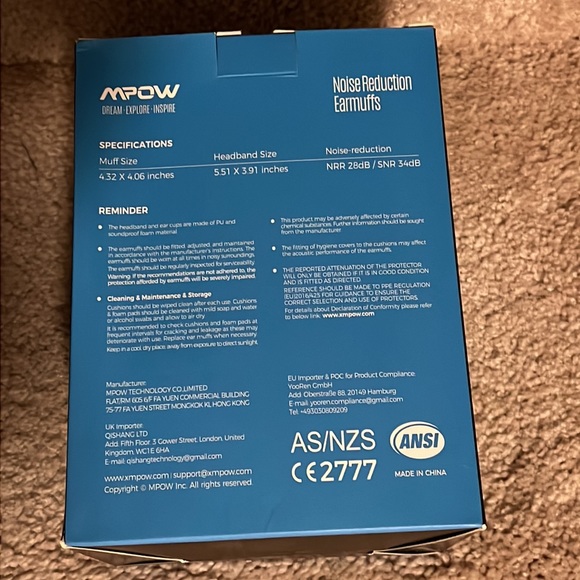 MPOW Noise Reduction Earmuffs, Adjustable & Soft, Black - Picture 6 of 12